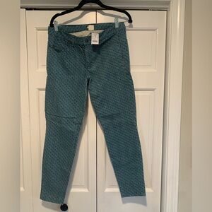 NWT J CREW Factory patterned cords. Size 30